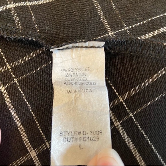 Fleet/ModCloth Dark Plaid Button Up Sleeveless Dress Dark Academia Style Size L - Picture 6 of 11